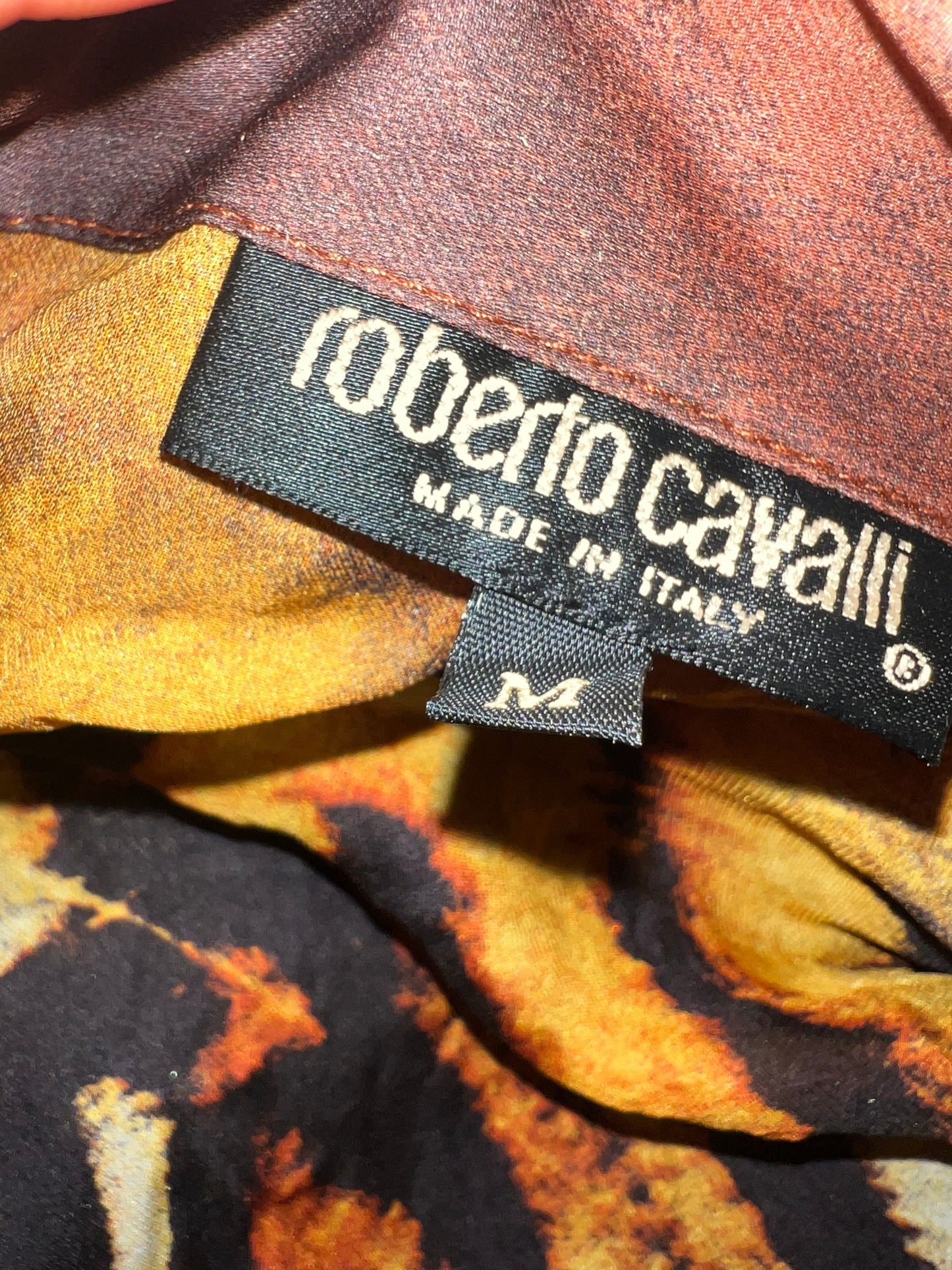 Camicia in seta - Roberto Cavalli Con dettaglio in vero pelo