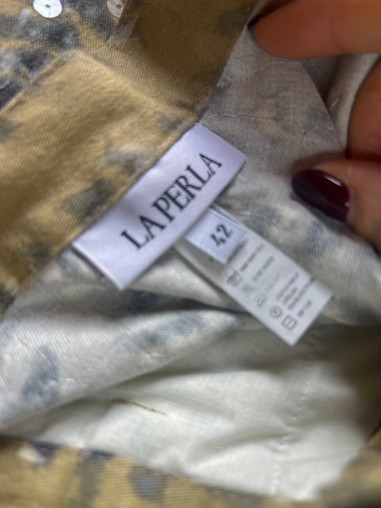 Jeans La Perla stampa pitonata con paillettes