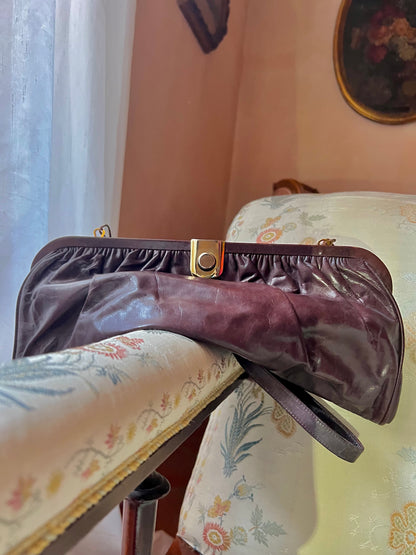 Clutch in pelle testa di moro